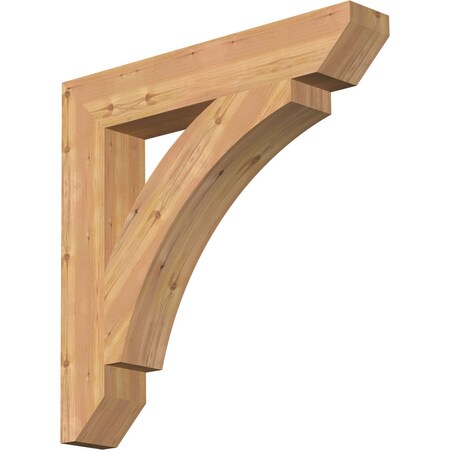 Ekena Millwork Thorton Slat Smooth Bracket, Western Red Cedar, 5 1/2"W x 34"D x 34"H BKT06X34X34THR06SWR